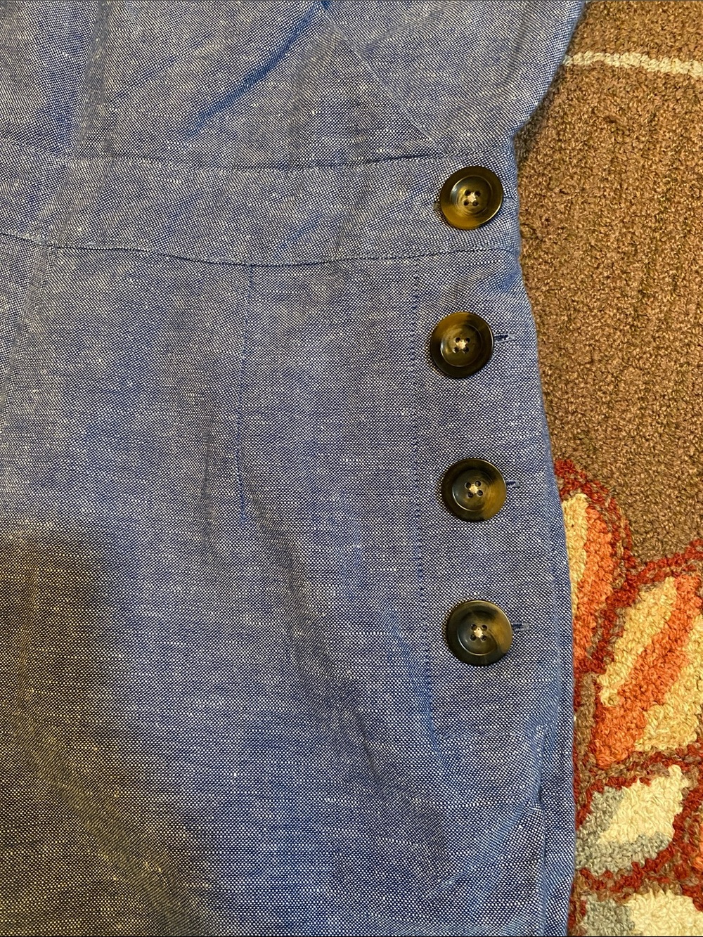 Boden Dorothea Chambray Wrap Cropped Jumpsuit - Picture 6 of 8